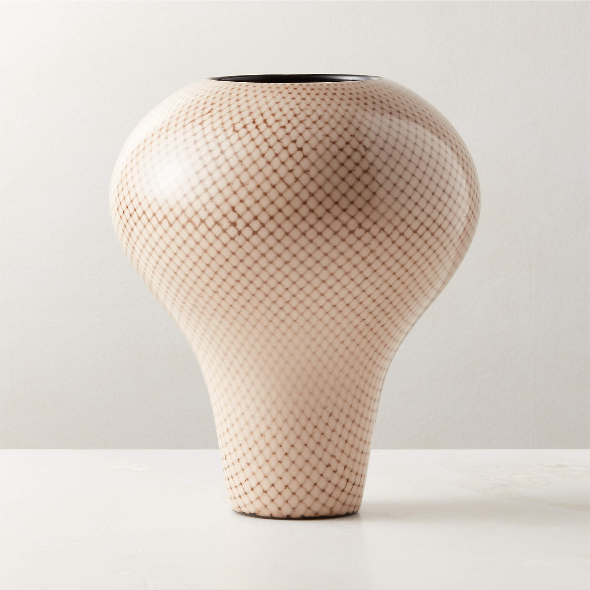 Fatalla White Terracotta Vase + Reviews | CB2