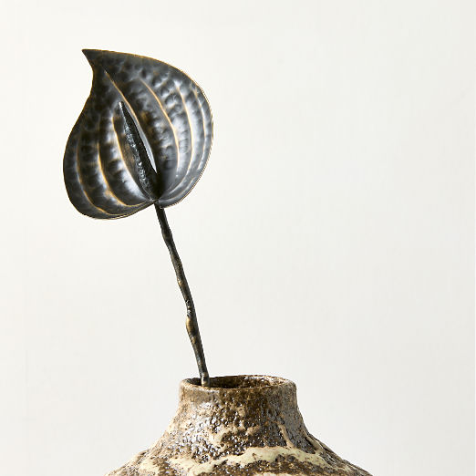 Brass Anthurium Stem 16"