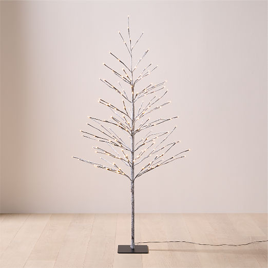 Faux Birch Pre-Lit LED Tree 5'