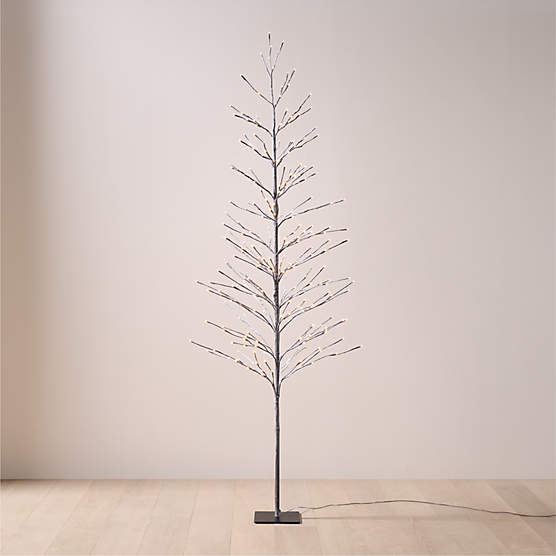 Faux Birch LED Tree 7'