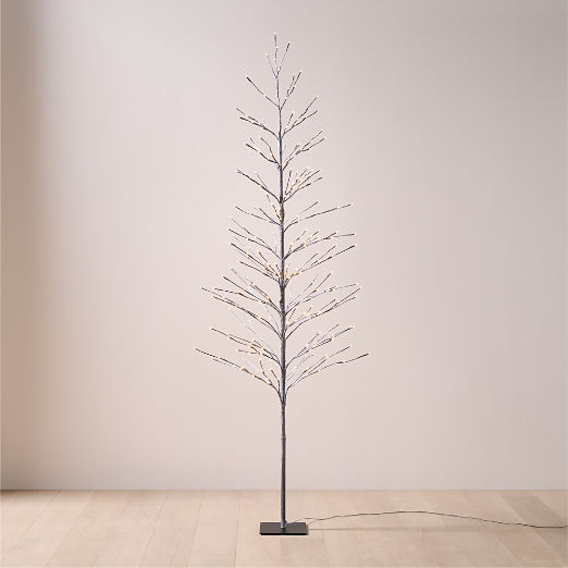 Faux Birch Pre-Lit LED Tree 7'