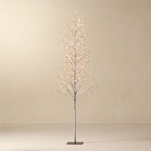 Faux Birch Pre-Lit LED Tree 8'