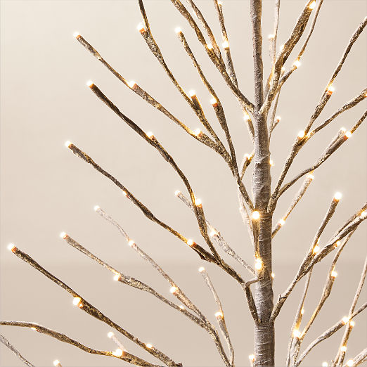Faux Birch Pre-Lit LED Tree 7'