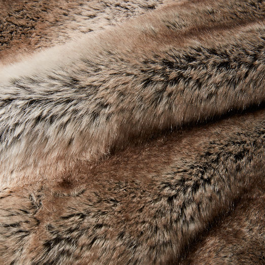 Light Grey Faux Fur Throw Blanket