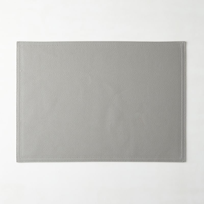 Rizzo Round Reversible Grey Faux Leather Placemat + Reviews