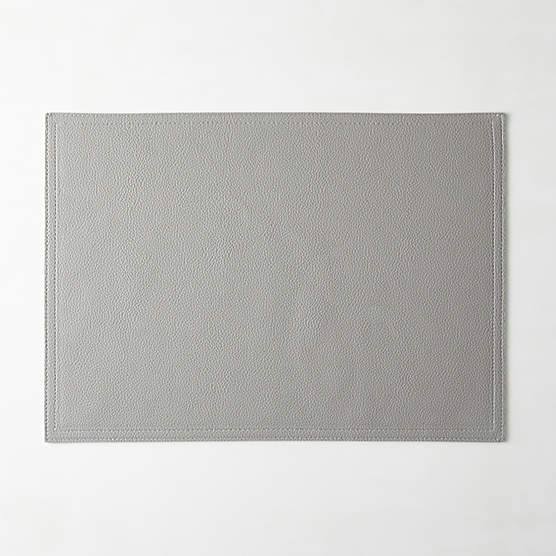 Grey Faux Leather Placemat