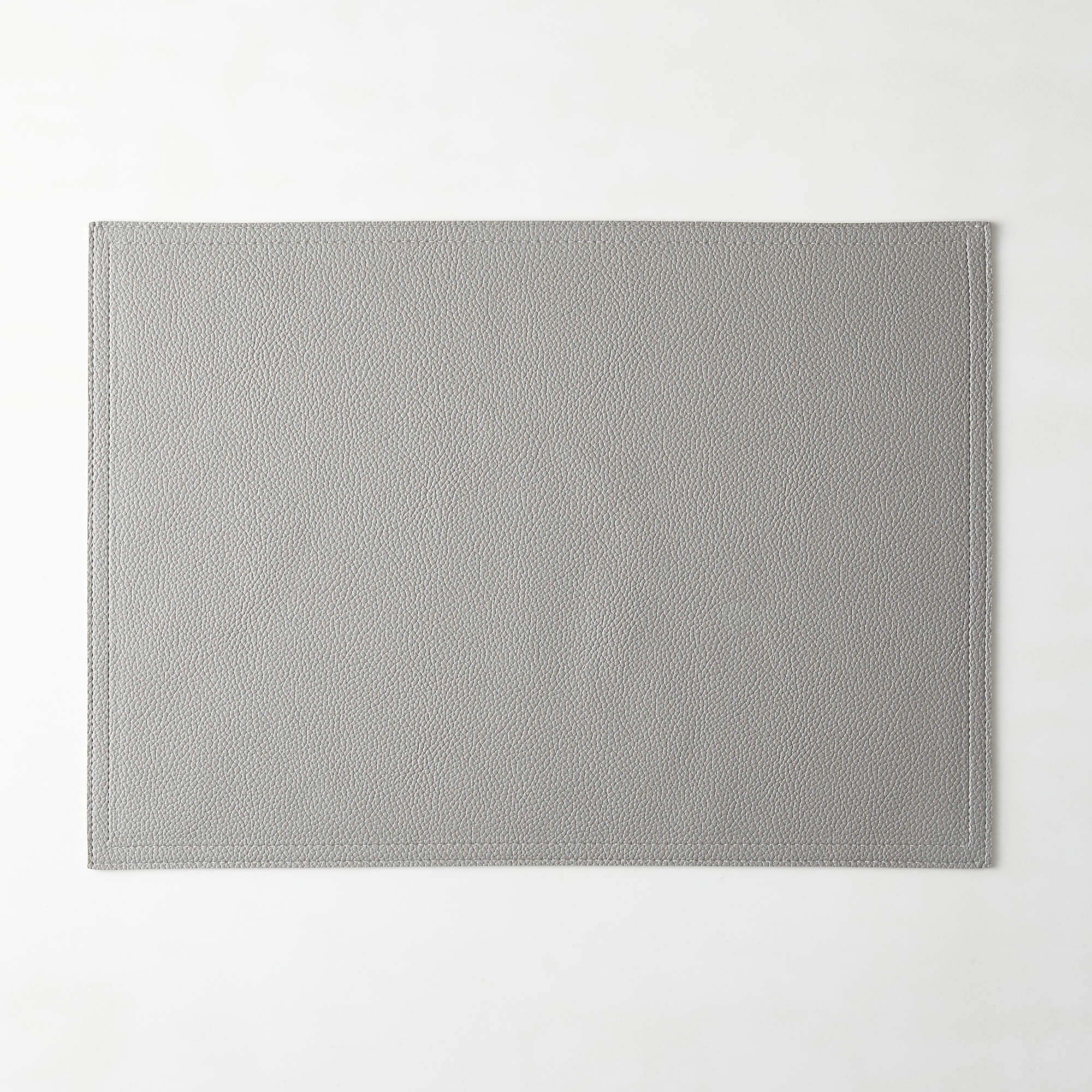 Modern Grey Faux Leather Placemat + Reviews CB2
