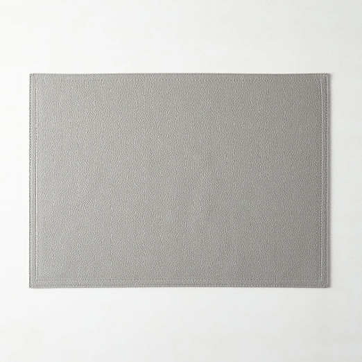 Grey Faux Leather Placemat