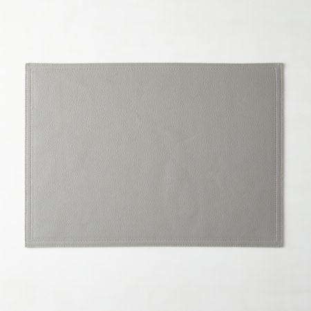 Grey Faux Leather Placemat Reviews Cb2