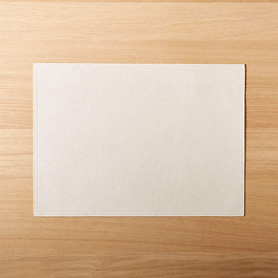 Modern Black Shagreen FauxLeather Square Placemat + Reviews CB2