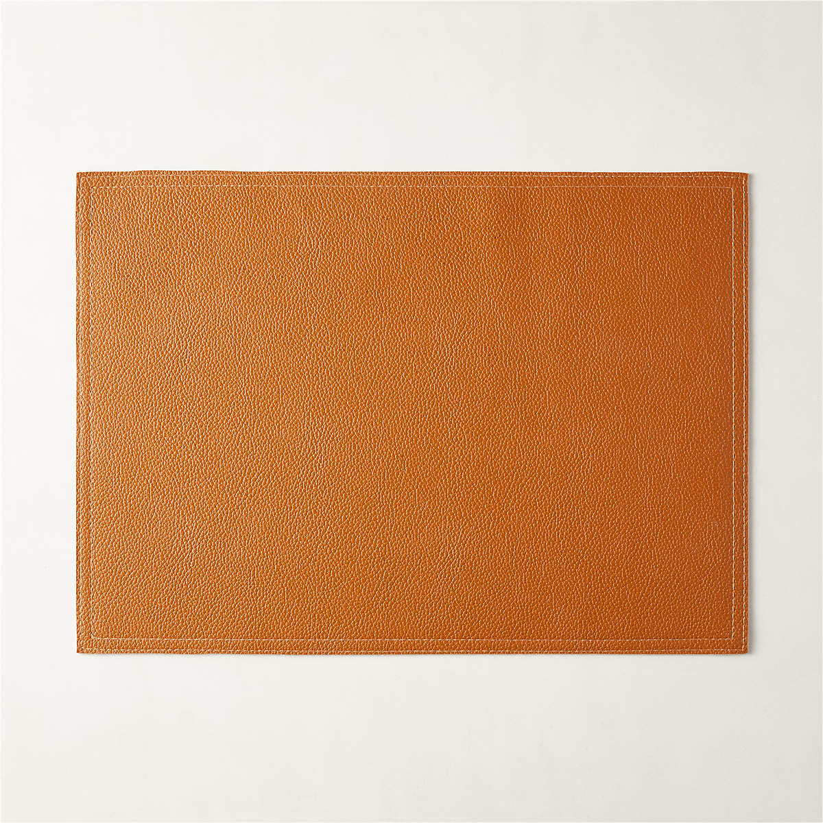 Modern Faux Brown Leather Placemat + Reviews CB2