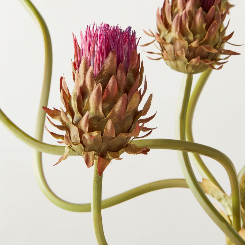 Faux Potted Thistle Plant in White Ceramic Pot 26" - image 1 of 3