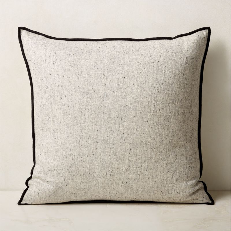 Fay Modern Grey Throw Pillow With Down Alternative Insert 23 CB2 Canada   FayGreySilkPillow23inSHS23