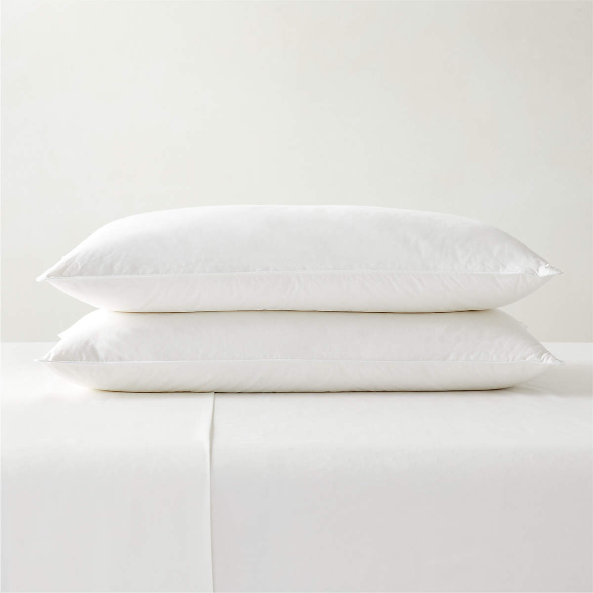 Feather-Down King Pillow Inserts Set of 2 + Reviews | CB2