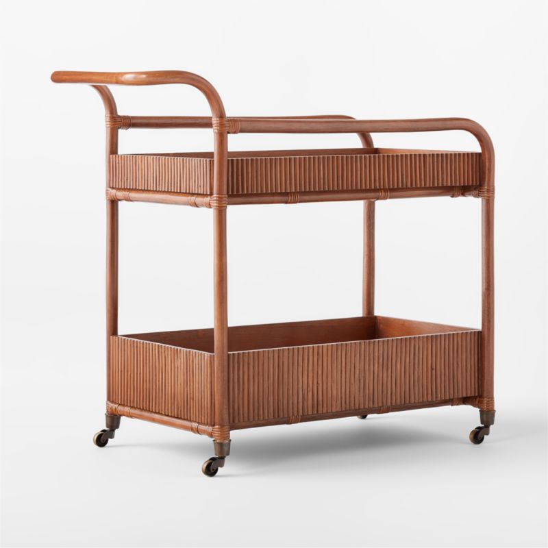 CB2 - September Catalog 2021 - Feliz Rattan Bar Cart