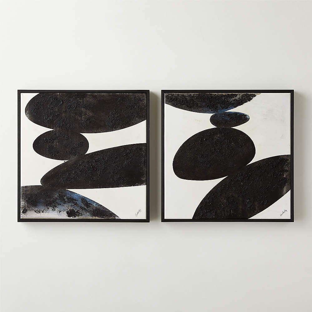 Pebble' Framed Wall Art Set of 2 + Reviews | CB2 Canada