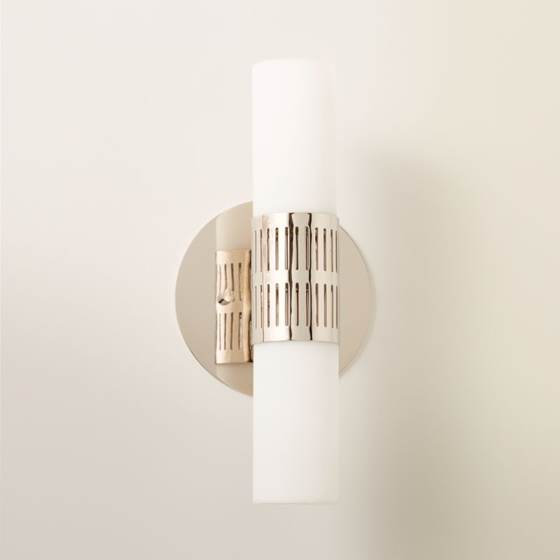 Figaro Polished Nickel Wall Sconce + Reviews CB2 Canada