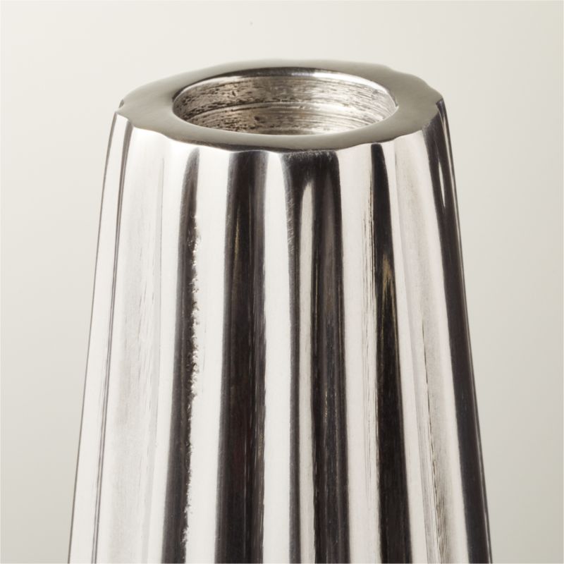 Filla Polished Cast Aluminum Taper Candle Holders - image 2 of 5