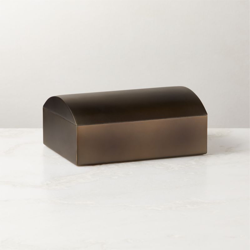 Finley Blackened Brass Storage Box with Lid Small - image 0 of 5