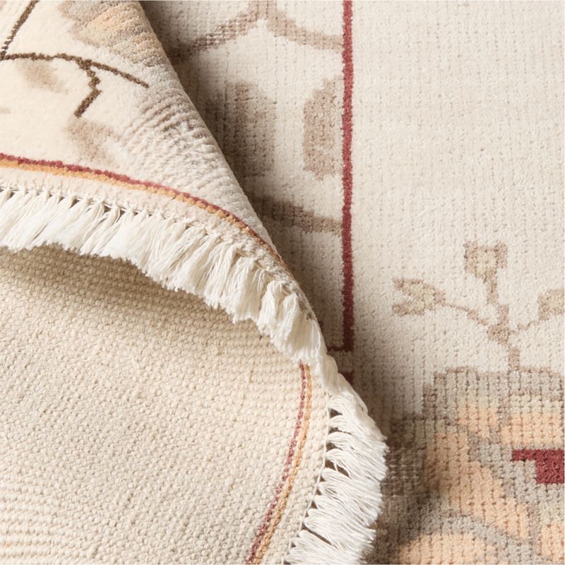 Fiora Hand-Knotted Distressed Warm White New Zealand Wool Runner Rug 3.5'x12' - image 3 of 4
