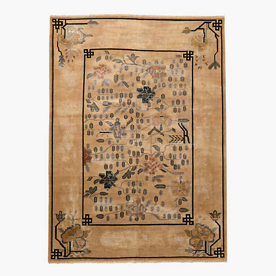 Fiora Hand-Knotted Light Brown New Zealand Wool Area Rug 10'x14'