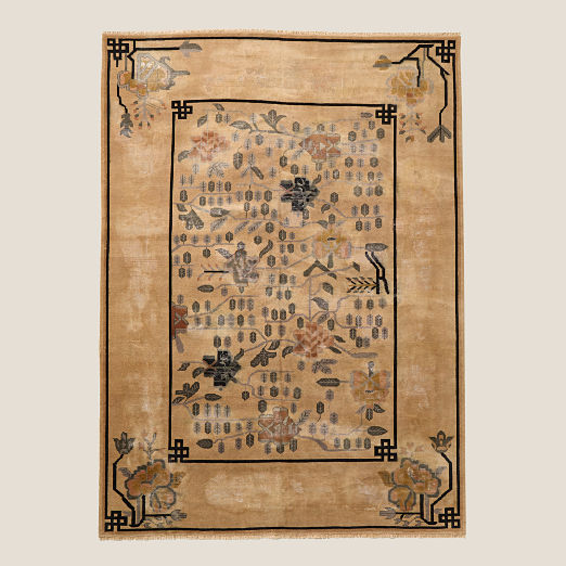 Fiora Hand-Knotted Light Brown New Zealand Wool Area Rug 10'x14'