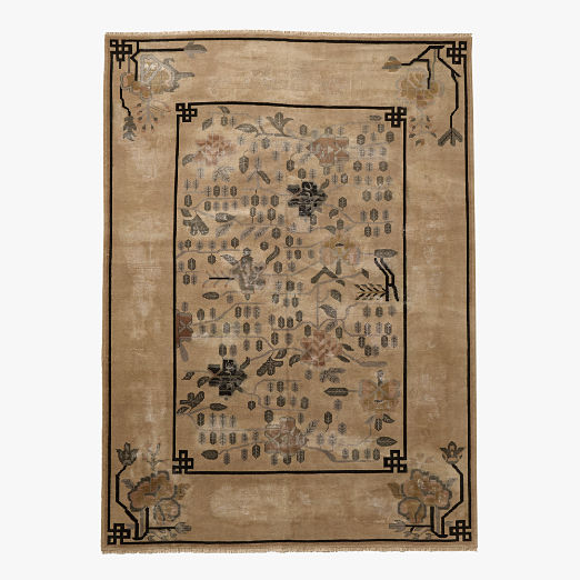 Fiora Hand-Knotted Light Brown New Zealand Wool Area Rug 10'x14'