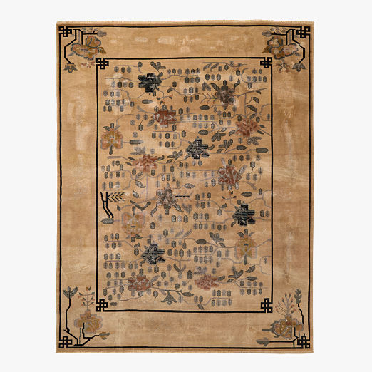 Fiora Hand-Knotted Light Brown New Zealand Wool Area Rug 12x15'