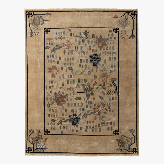 Fiora Hand-Knotted Light Brown New Zealand Wool Area Rug