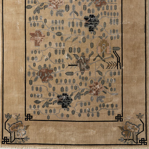Fiora Hand-Knotted Distressed Light Brown New Zealand Wool Area Rug Swatch 12"x12"