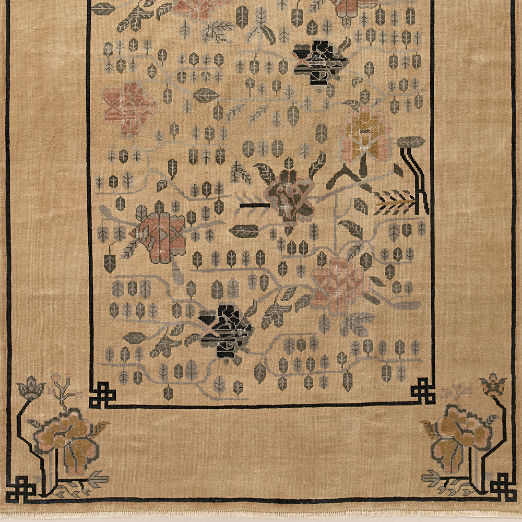 Fiora Hand-Knotted Distressed Light Brown New Zealand Wool Area Rug Swatch 12"x12"