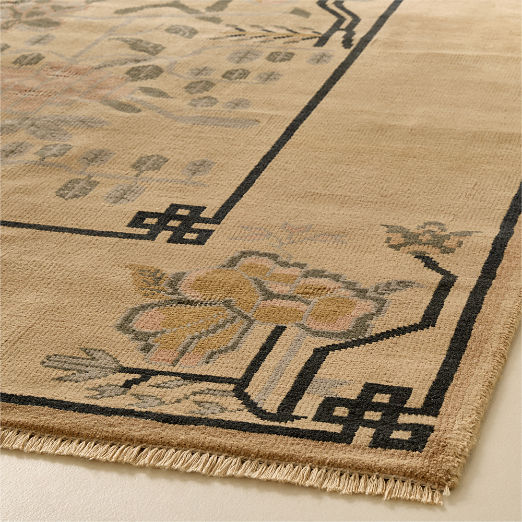Fiora Hand-Knotted Light Brown New Zealand Wool Area Rug