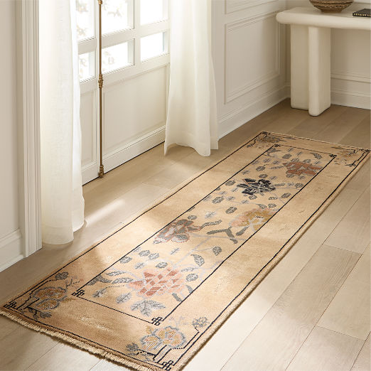 Fiora Hand-Knotted Light Brown New Zealand Wool Runner Rug 2.5'x8'