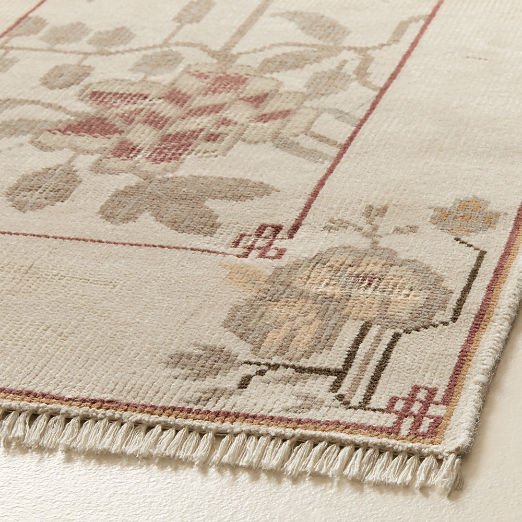 Fiora Hand-Knotted Warm White New Zealand Wool Runner Rug 2.5'x8'