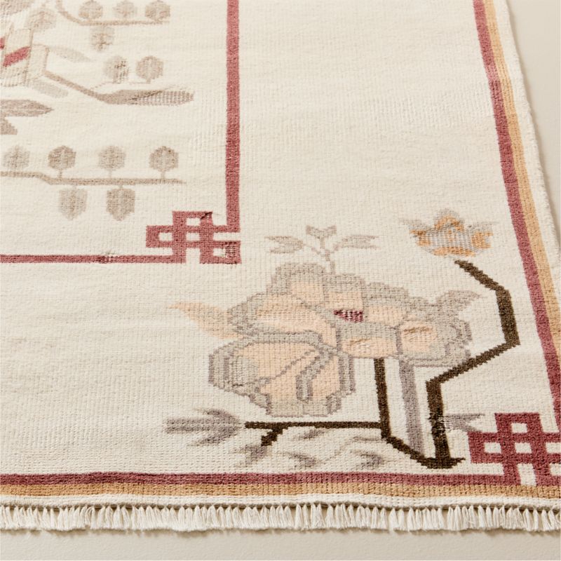 Fiora Hand-Knotted Warm White New Zealand Wool Area Rug 8'x10' - image 4 of 6