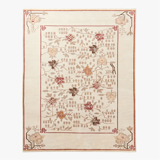 Fiora Hand-Knotted Warm White New Zealand Wool Area Rug 12x15'