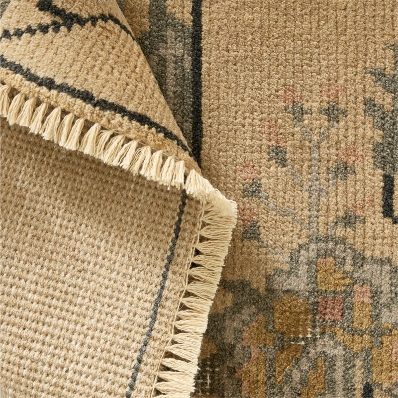 Fiora Hand-Knotted Light Brown New Zealand Wool Runner Rug 2.5'x8' - image 5 of 6
