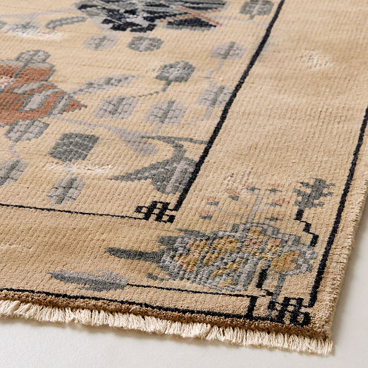 Fiora Hand-Knotted Light Brown New Zealand Wool Runner Rug 2.5'x8'