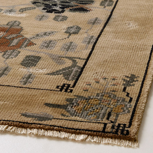 Fiora Hand-Knotted Light Brown New Zealand Wool Runner Rug 2.5'x8'