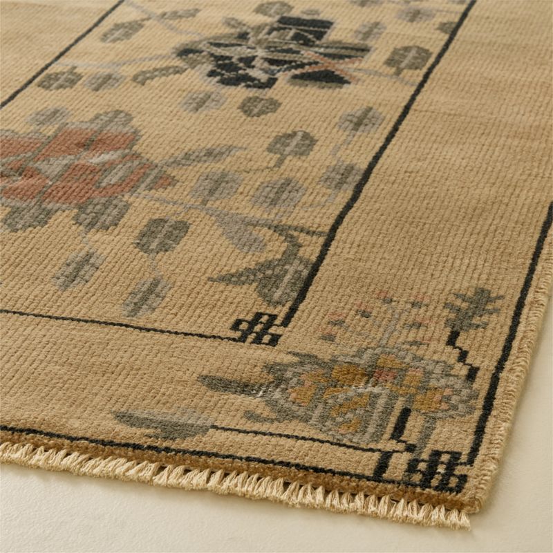 Fiora Hand-Knotted Light Brown New Zealand Wool Runner Rug 2.5'x8' - image 4 of 6