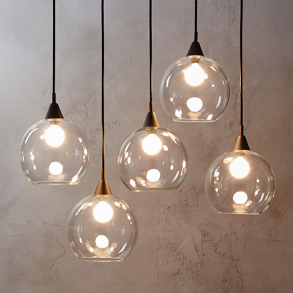 Firefly 5 Bulb Black Modern Pendant 