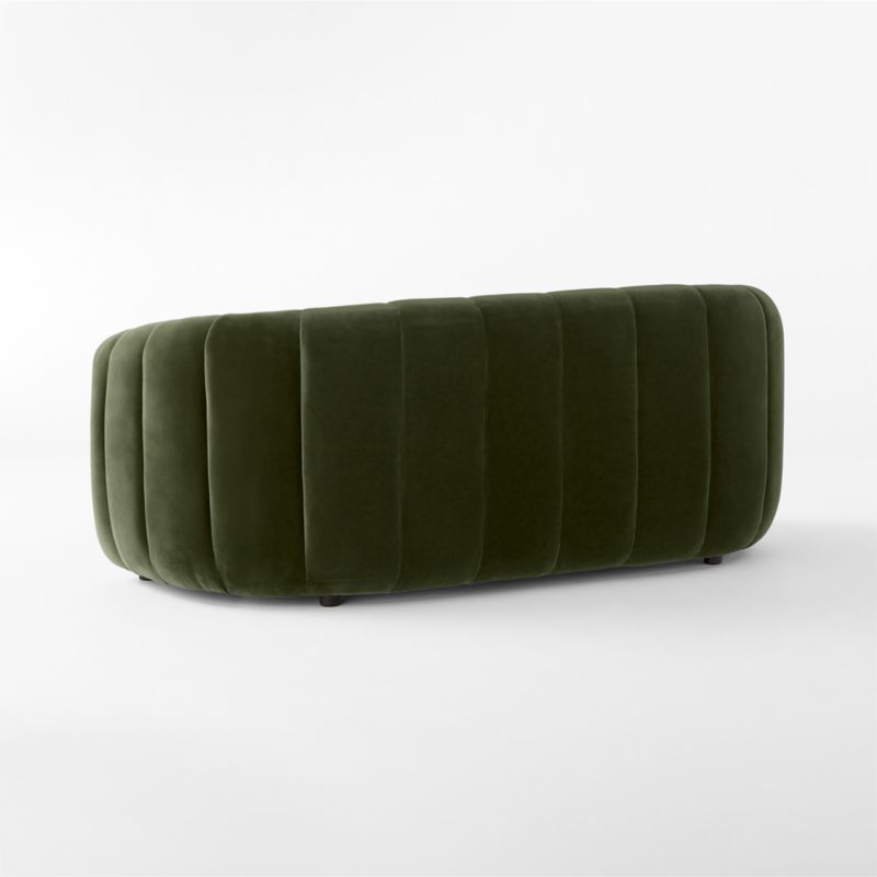 Fitz 72.5" Channeled Green Velvet Loveseat - image 8 of 9