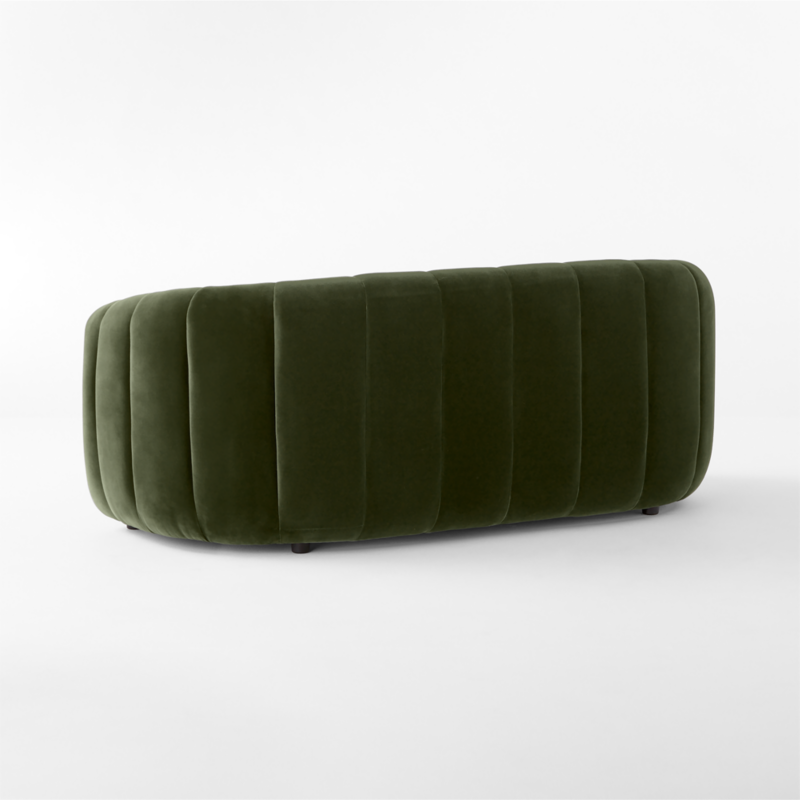 Fitz 72.5" Channeled Green Velvet Loveseat - image 7 of 15