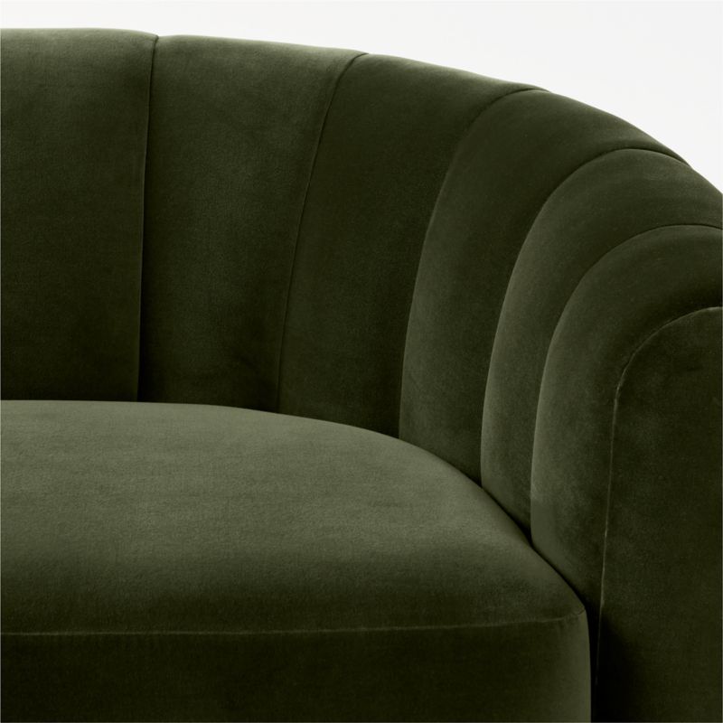 Fitz 72.5" Channeled Green Velvet Loveseat - image 9 of 9