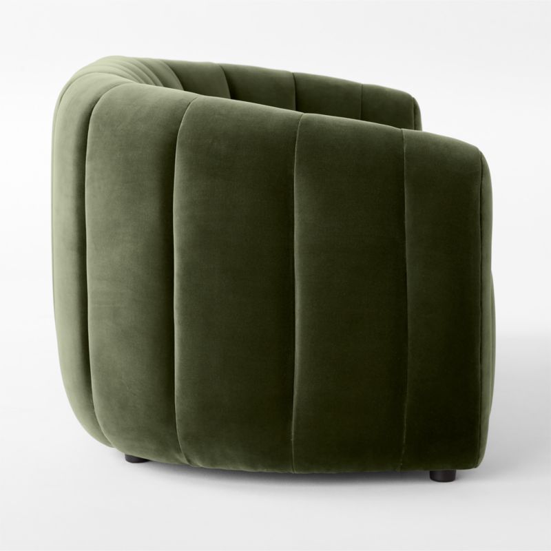 Fitz 72.5" Channeled Green Velvet Loveseat - image 7 of 9