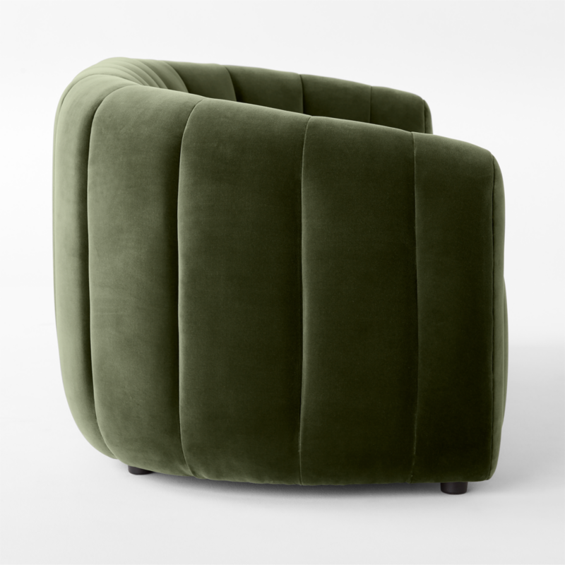 Fitz 72.5" Channeled Green Velvet Loveseat - image 6 of 15