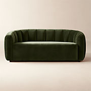 Camden 101" Moss Green Velvet Sofa