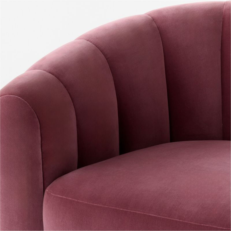 Fitz Rose Velvet Swivel Chair Set of 2 - image 7 of 7