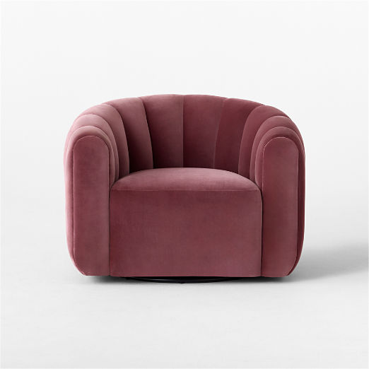 Fitz Rose Velvet Swivel Chair