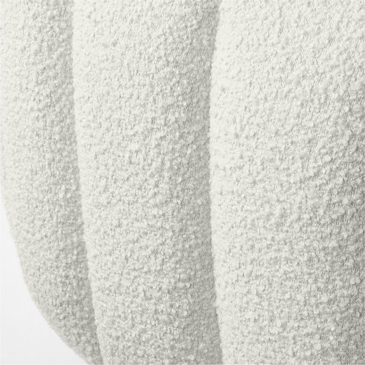 Fitz Channeled White Boucle Sofa (72.5"-98")